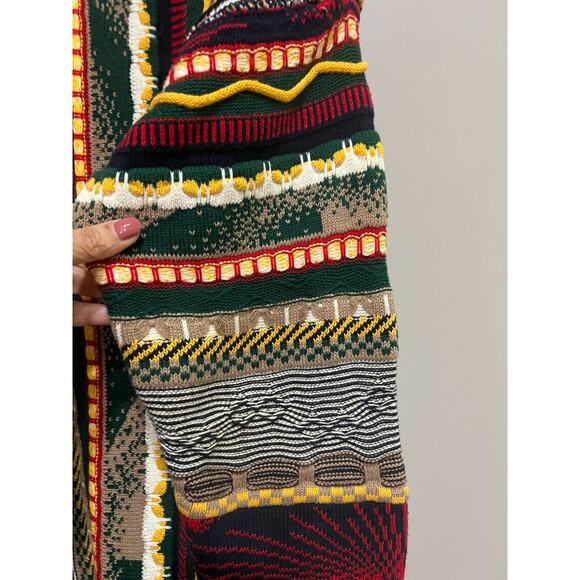 VTG COTTON TRADERS Coogi Style Sweater Mens Large Multicolor 3-D Texture Cotton - Picture 3 of 10